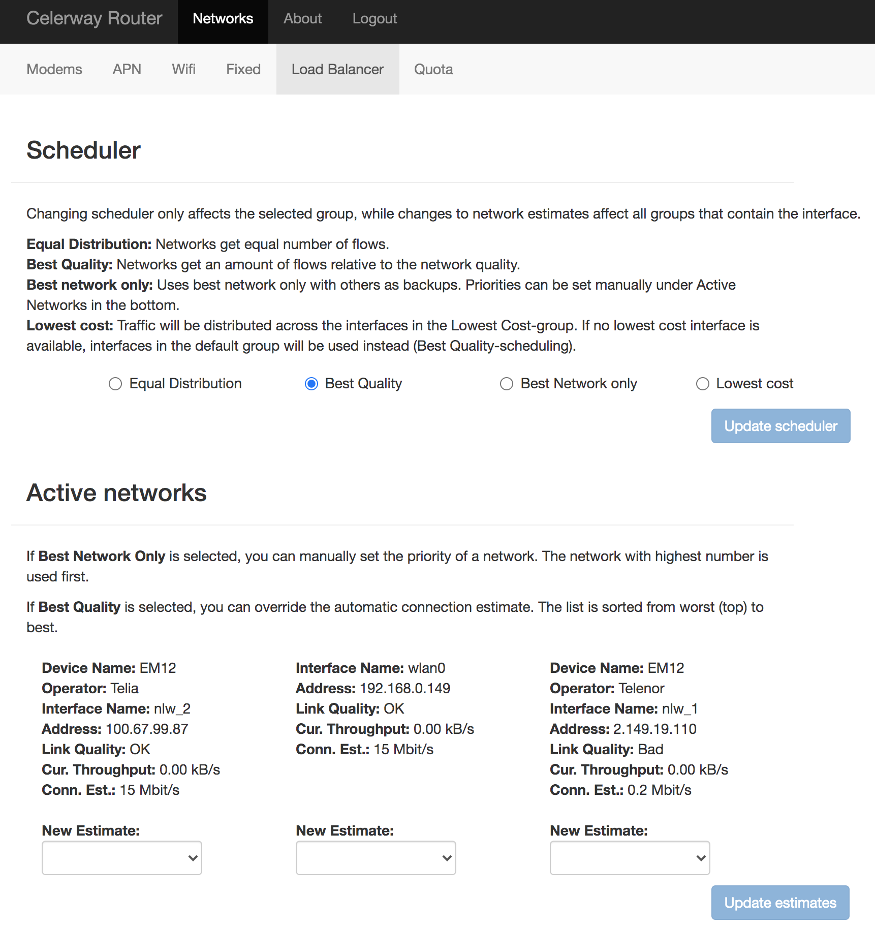 Networks/Load balancer
