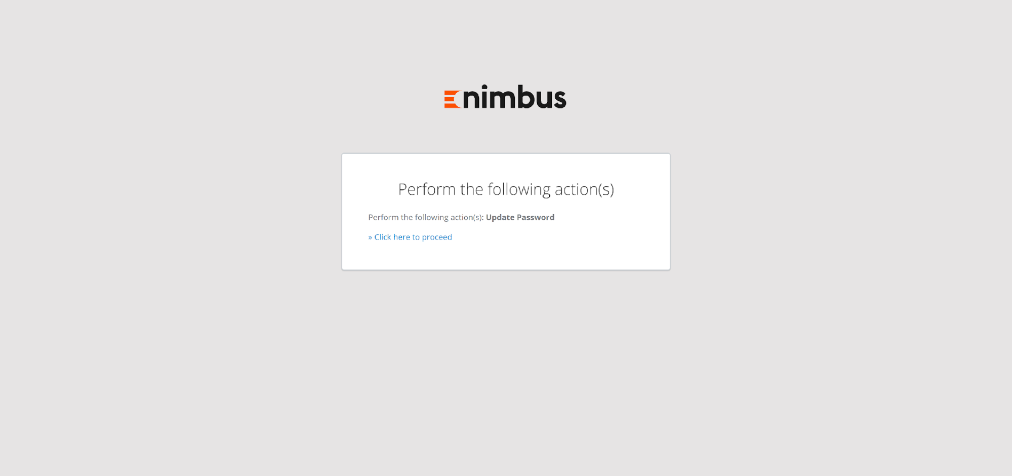 Reset password nimbus action