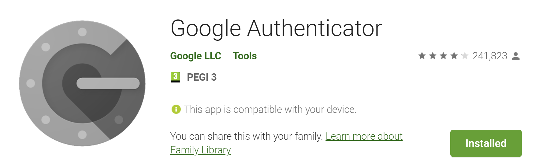 Google Authenticator install